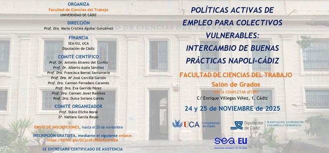 Congreso en la Universidad de Cádiz sobre empleo para colectivos vulnerables