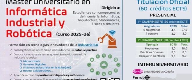 Máster en Robótica de la Universidad de Extremadura, pionero en España