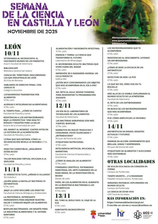 La Universidad de León organiza más de 60 actividades para la Semana de la Ciencia 2025