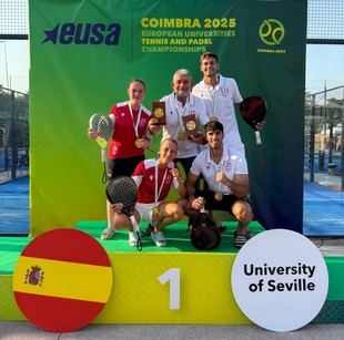 La Universidad de Sevilla se corona campeona europea en pádel femenino