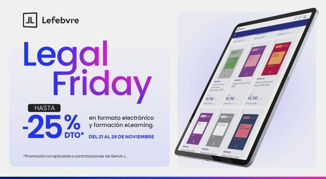 Lefebvre presenta descuentos de hasta el 25 % en su campaña Legal Friday para profesionales del derecho