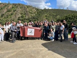 Estudiantes Erasmus exploran el patrimonio del Camino Natural del Río Tinto