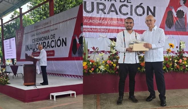 Luis Medina Velázquez imparte conferencia sobre pedagogía crítica en Oaxaca