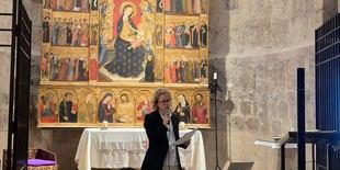 Marta Crispí investiga el retaule de Tots Sants en una conferencia en Sant Cugat