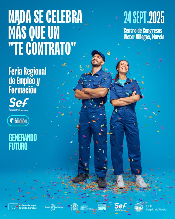 IV Feria Regional de Empleo y Formación reunirá a más de 60 empresas en Murcia