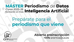 Abre la preinscripción para el Máster en Periodismo de Datos e Inteligencia Artificial en Sevilla