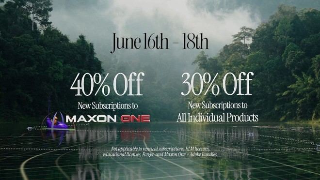 Maxon lanza su Epic Sale con descuentos de hasta el 40% a partir del 16 de junio