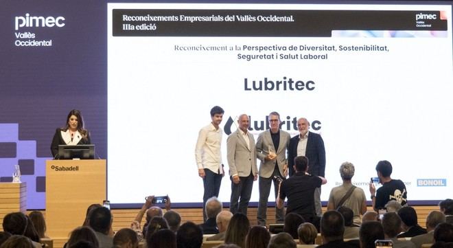 Lubritec galardonada con el Premio Pimec 2025 por su compromiso con la sostenibilidad e innovación