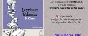 Presentación del cómic 'Lecciones Robadas' en Cáceres