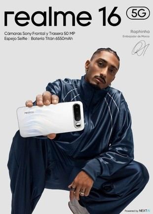 Realme 16 5G logra un 153% más de ventas que su predecesor con Raphinha como embajador