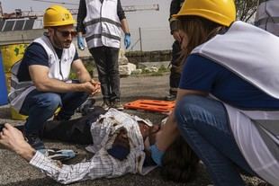 Simulacro de emergencias en la FMUP con escenarios realistas