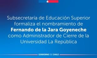 Nombran a Fernando de la Jara como administrador de cierre de la U. La República