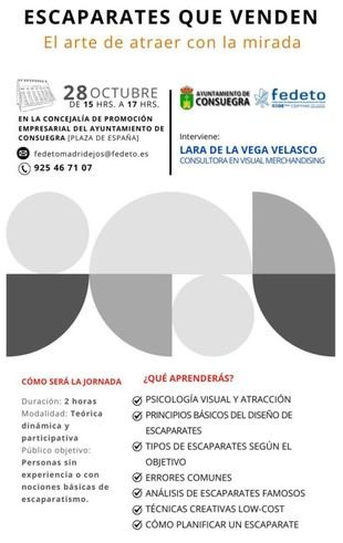 Taller sobre escaparates efectivos en Consuegra el 28 de octubre