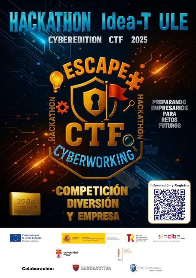 Participa en el Hackathon Idea-T ULE: CyberEdition CTF 2025 y demuestra tus habilidades en ciberseguridad