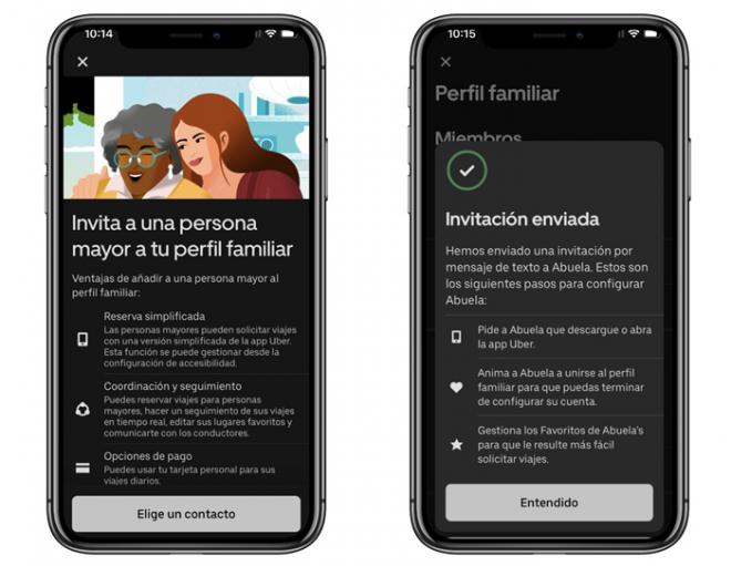 Uber lanza en Madrid servicios para mayores: Uber Senior y Modo Simple