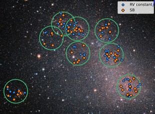 Estrellas masivas prefieren vivir en pareja, incluso en galaxias con baja metalicidad