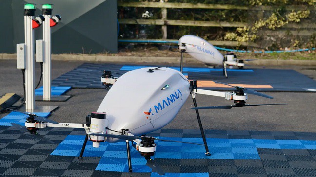 Vodafone y Manna realizan pruebas con drones para entregas a larga distancia