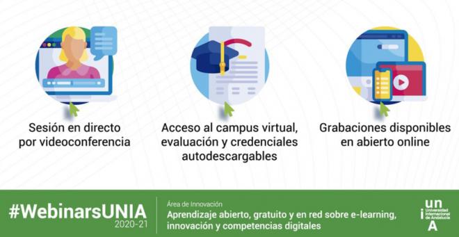Comienza la programación de webinars online sobre innovación educativa de la UNIA