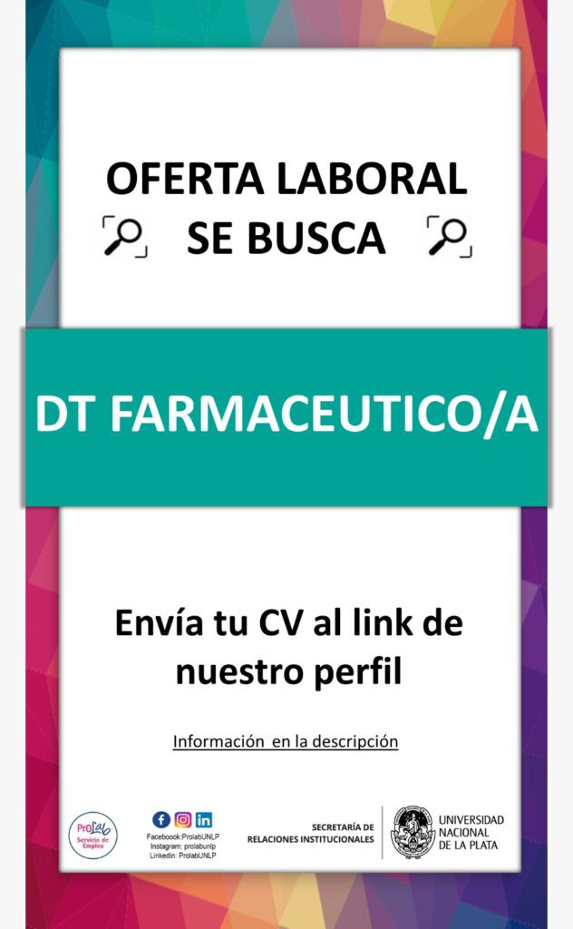 Se busca farmacéutico para dirección técnica en La Plata