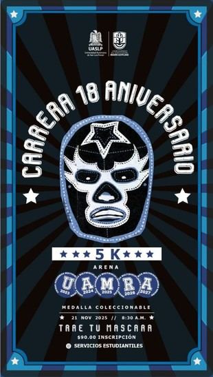 UAMRA celebra su 18 aniversario con carrera temática de lucha libre