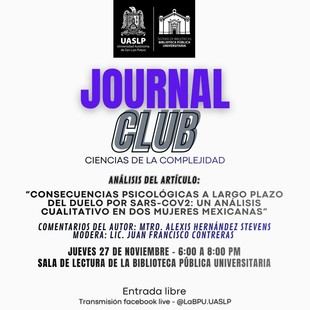 BPU UASLP lanza Journal Club sobre Ciencias de la Complejidad