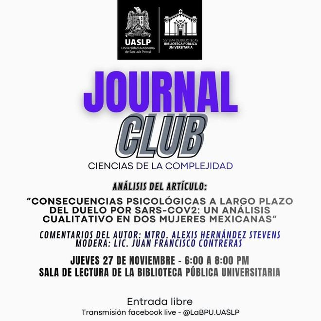 BPU UASLP lanza Journal Club sobre Ciencias de la Complejidad