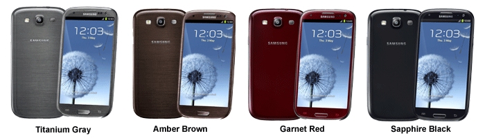 Gama de Colores del Galaxy S III en Iymagazine.es